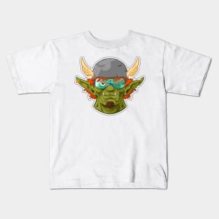 Smiling orc sticker Kids T-Shirt